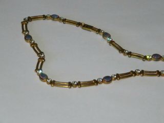 Gold Opal & Gemstone Antique Necklace 42.  99 Grams