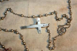 Antique Sterling Rosary Beads SF Hallmark 5