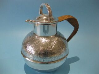 Lovely Little Antique Silver Plate Georgian / Tudor Style Teapot / Hot Water Pot