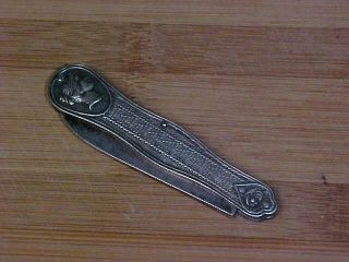 Vintage Pocket Knife W/ Nail File Victorian Fine Detail Engraved Blade