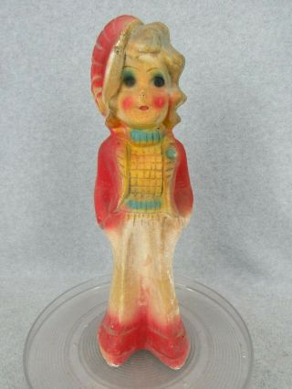 15 " Large Antique Chalkware Carnival Prize Doll W Googly Eyes & Sailor Outfit