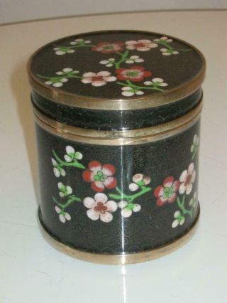 Stunning Antique 19th Century Chinese Cloisonne Floral Lidded Pot