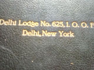 Old Holy Bible Odd Fellows Delhi Lodge No.  625 I.  O.  O F Delhi N Y Tongues