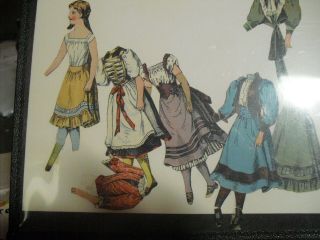 Antique Small Girl Paper Doll With Costumes 100,  Yrs Old