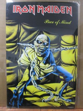 Vintage Poster Iron Maiden Piece Of Mind Rock Band Heavy Metal 1983 Inv G3924