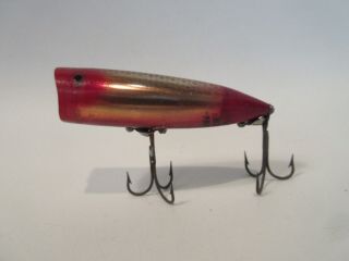 Vintage Heddon Chugger Spook Fish Flash Gold Reflector Red Scale TOUGH COLOR 2