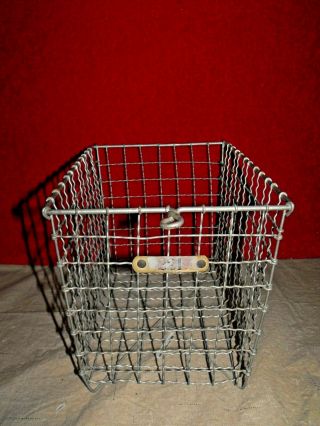 Vintage Metal Wire Swimming Pool Gym Locker Wire Basket 221