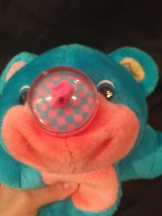 Playskool Nosy Bear Chexter Blue Plush Balloon Nose Vintage Stuffed 1987 Toy 5
