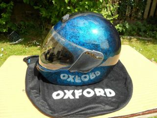 Vintage Custom Painted Motorcycle Helmet With Terminator Bust
