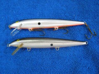 Rapala Husky 13 Topwater Fishing Lures Two Vintage Wood Lures H13 - SD One Is NIB 2