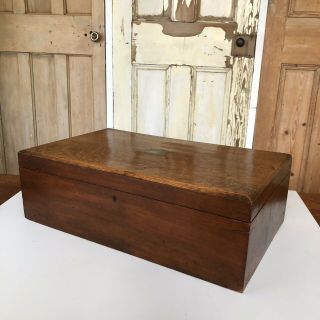 Vintage Large Oak Canteen Of Cutlery Box No Cutlery