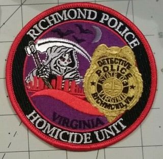 Richmond Virginia Police " Homicide Unit " Patch