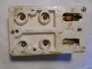 Vintage Porcelain Electric Knife/Blade Switch and Fuses 