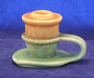 Art Deco Beswick Candle Holder Stick Green & Brown 4