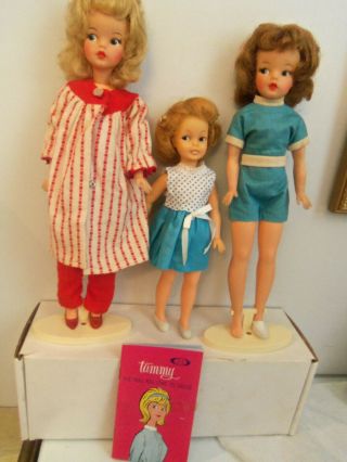 Vintage Two (2) 1964 Ideal Tammy Dolls And Sister Pepper