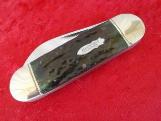 MARBLES Big Sunfish Style Green Jigged Bone 2 - Bladed Pocket Knife 6