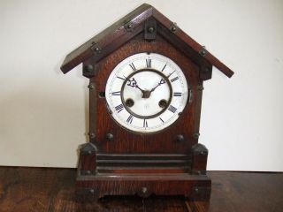 Vintage/antique Junghans Wooden Striking Mantel Clock Junghans For Restoration