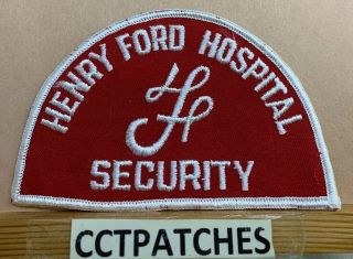 Henry Ford Hospital,  Michigan Security Red (police) Shoulder Patch Mi