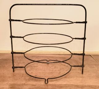 Antique Primitive 4 Tier Wire Pie Cooling Rack Country Store Kitchen Display