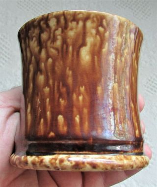 Antique Rockingham Bennington Pottery Coffee Mug Yelloware Splatterware 5