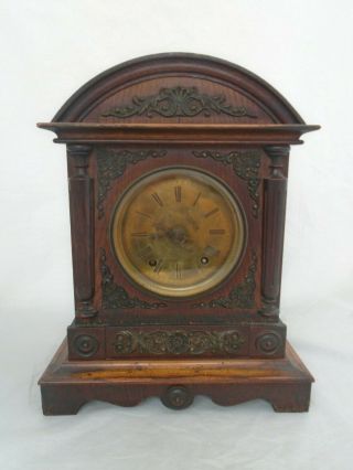 Antique W&h Sch 4 Oak Cased Clock Needs Restoring 37.  5 X 30cm