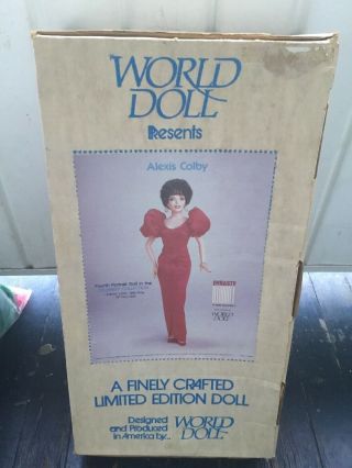 World Doll Alexis Colby Vinyl Doll Dynasty Tv Show 19 " Vintage 1985 Inbox
