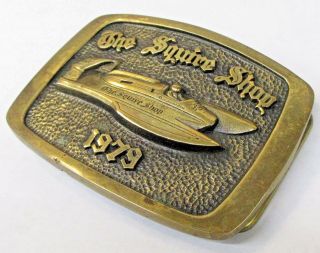 1979 THE SQUIRE SHOP Limited Edition 48 hydroplane boat racing BELT BUCKLE 2