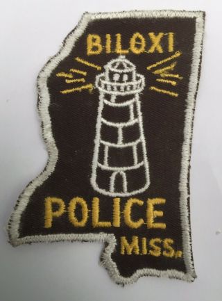 Biloxi Police,  Mississippi Old Cheesecloth Shoulder Patch
