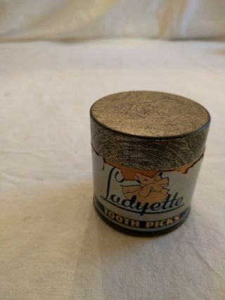 Antique Toothpick Box Ladyette Brand