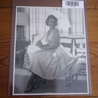 Vintage Gil Elvgren Pin Up Girl Model Photograph Woman In White Dress
