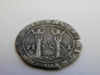 B/ Antique Mexico Charles & Joanna Pillar Reales Silver Coin (spanish Coin)