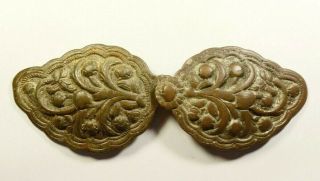 Scarce Byzantine To Medieval Bronze Belt Buckles Set