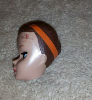Vintage Miss Barbie Fashion Queen Doll Head with Orange Head Band 2