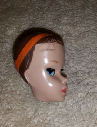 Vintage Miss Barbie Fashion Queen Doll Head with Orange Head Band 4