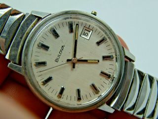 Vintage Bulova 1972 17 Jewel Cal 11 Aocd Mechanical Wrist Watch