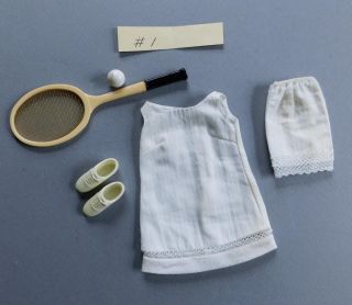Vintage Francie Doll 1221 Tennis Tunic Outfit Clothes Complete 1