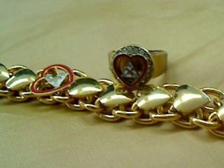 Women Of The Moose Gold Tone Bracelet & Ring