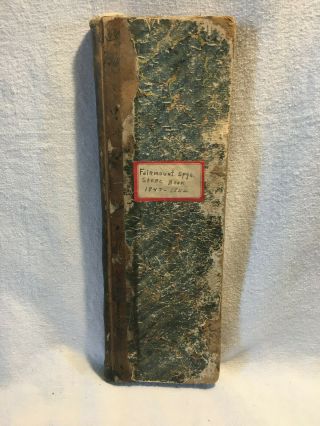 Antique Handwritten Day Ledger 1847 - 8152 Luzerne County Pa