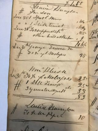 Antique Handwritten Day Ledger 1847 - 8152 Luzerne County PA 6