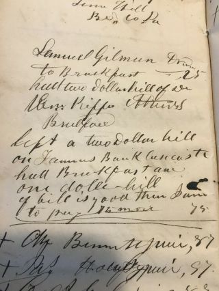 Antique Handwritten Day Ledger 1847 - 8152 Luzerne County PA 7