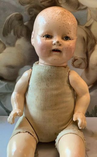 Antique E.  I.  H Co.  Inc.  Horsman Dimples 15” Small Composition Doll