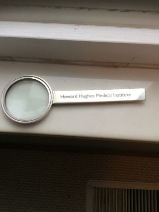 Vintage Antique Silver Plated Magnifying Glass: Howard Hughes Medical Institute