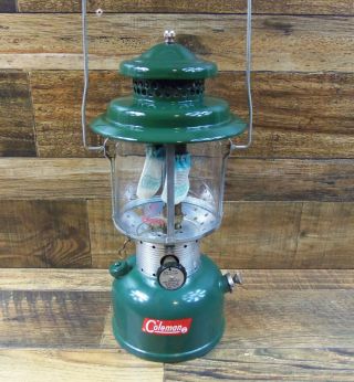 Vintage Coleman 220e Double Mantle Lantern Dated 1/63 Sunshine Of The Night