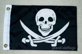 Jolly Roger Jack Rackham Calico Jack Pirate Flag 12 " X18 " Boat/motorcycle