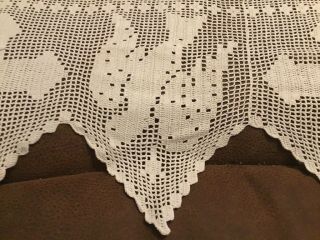 Vintage Handmade crochet Deep Edging Crosses And Doves For Bunting Etc Long 2