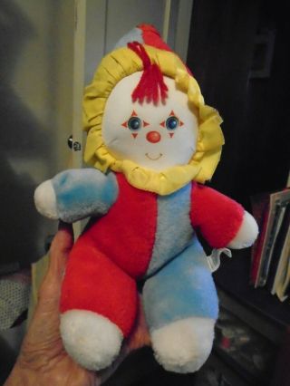 Vintage Amtoy Baby Softouch Clown Doll With Jingle Bell Inside 11 " 1982