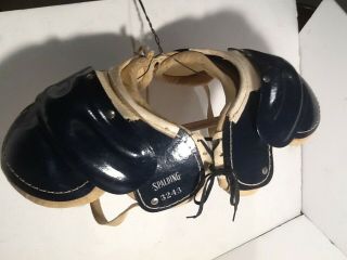 Vintage Kids Football Shoulder Pads Spalding 3243 Blue over 60 years old 2