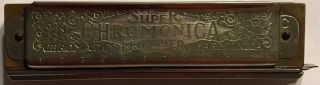 M Hohner Chromonica 270 Key C Harmonica 12 Hole Metal Wood Antique Vintage