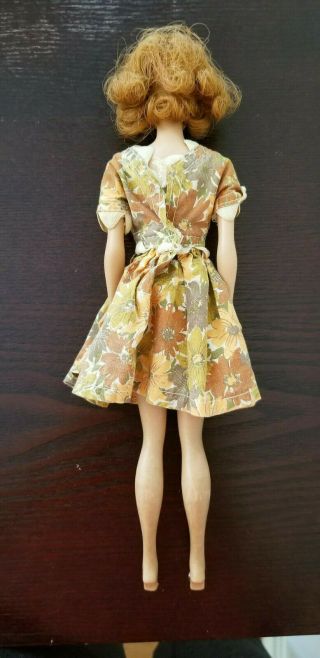 Vintage 1962 Midge Barbie Doll Mattel Red Flip Curl Hair Straight Legs Freckles 2