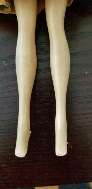 Vintage 1962 Midge Barbie Doll Mattel Red Flip Curl Hair Straight Legs Freckles 3